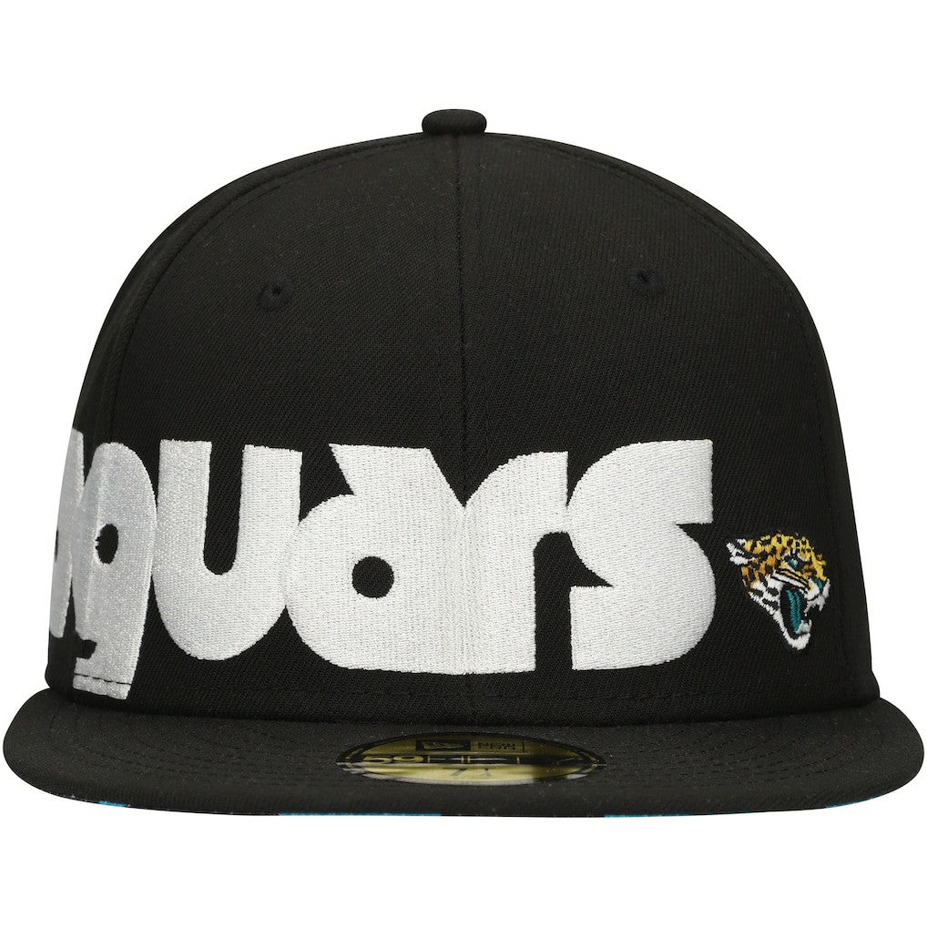 Jacksonville Jaguars New Era Checkered Undervisor 59FIFTY Fitted Hat - Black for sale