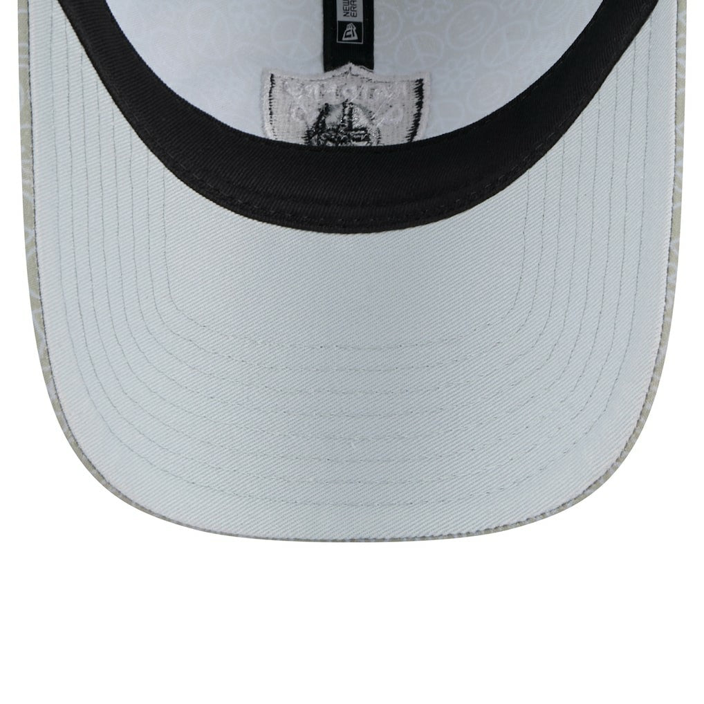Las Vegas Raiders New Era Women's Smiley 9TWENTY Adjustable Hat - Silver for sale