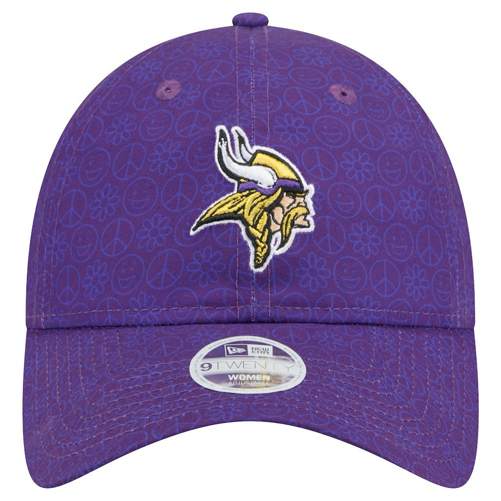 Minnesota Vikings New Era Women's Smiley 9TWENTY Adjustable Hat - Purple on sale