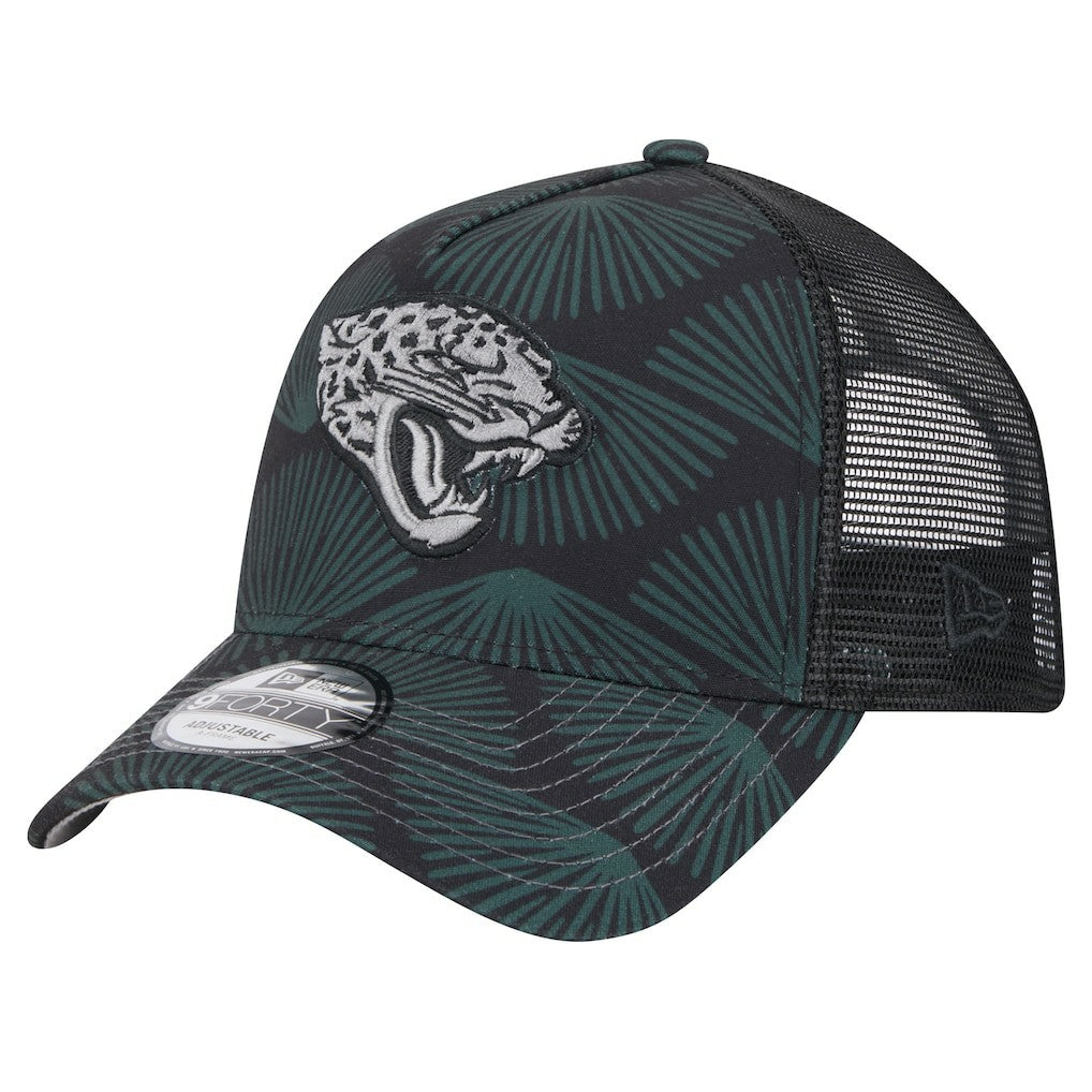 Jacksonville Jaguars New Era Agave Trucker 9FORTY Adjustable Hat - Black discount