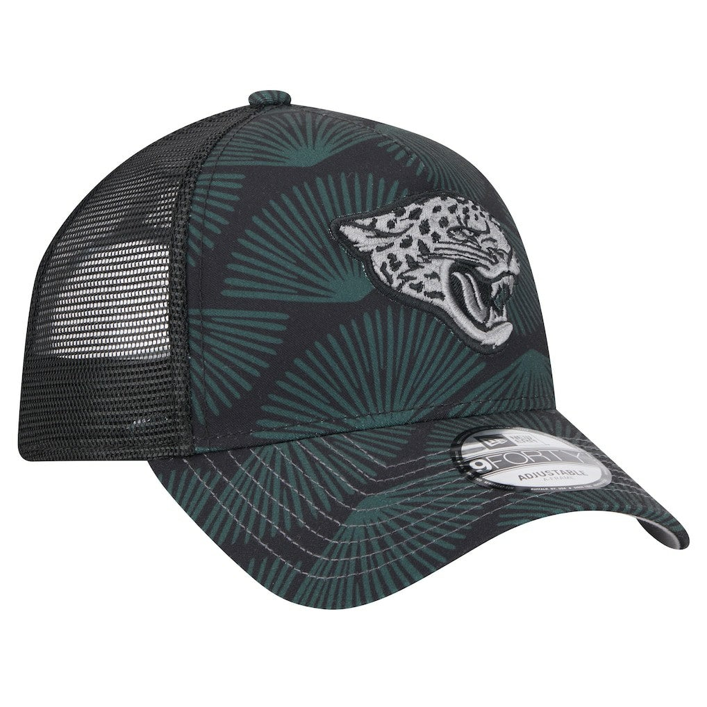 Jacksonville Jaguars New Era Agave Trucker 9FORTY Adjustable Hat - Black discount