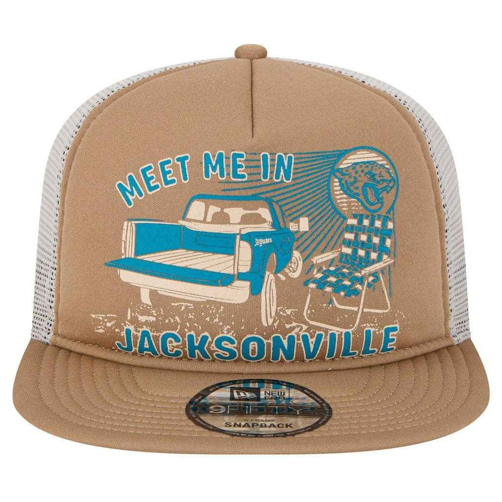 Jacksonville Jaguars New Era Meet Me 9FIFTY Snapback Hat - Tan for sale