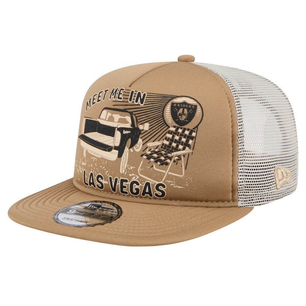 Las Vegas Raiders New Era Meet Me 9FIFTY Snapback Hat - Tan on sale