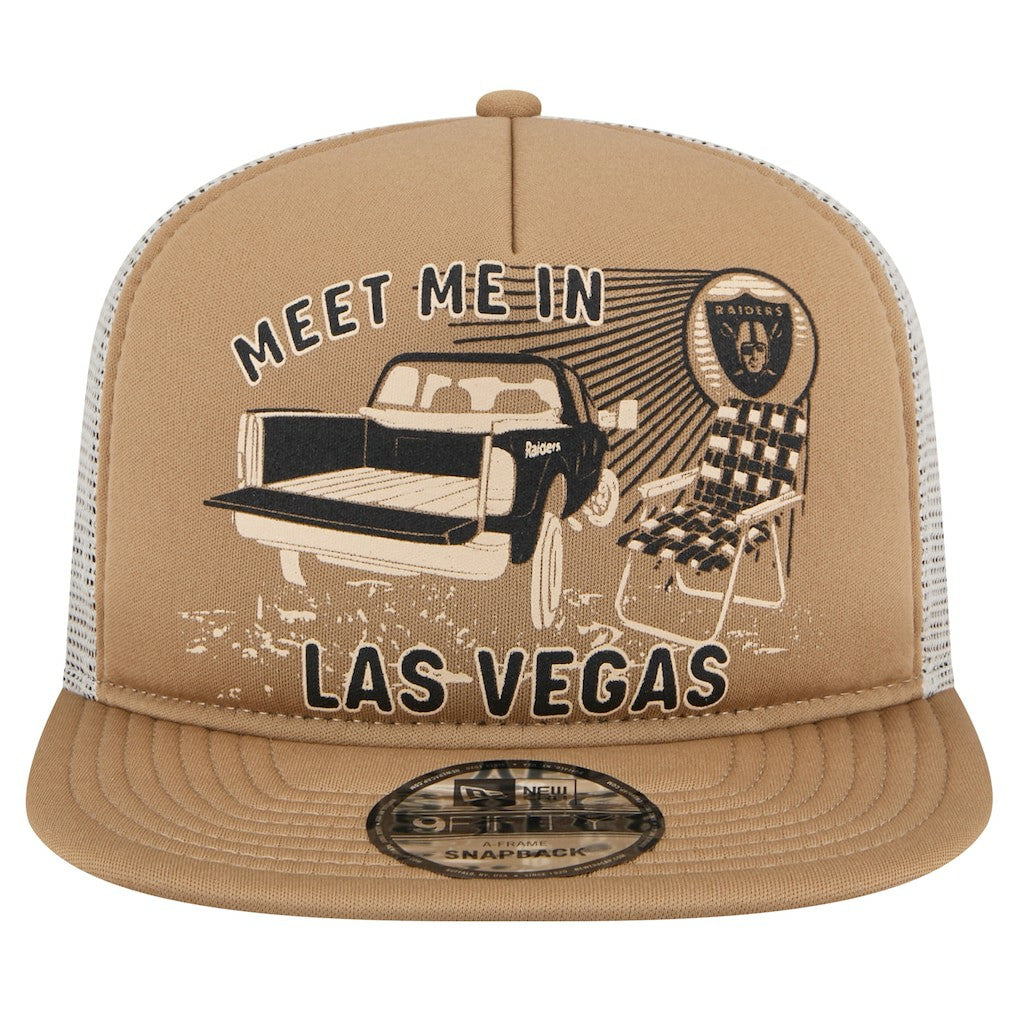 Las Vegas Raiders New Era Meet Me 9FIFTY Snapback Hat - Tan on sale