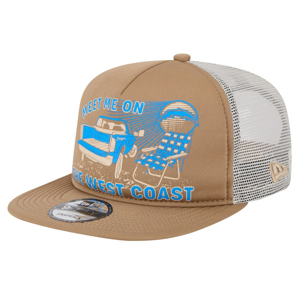 Los Angeles Chargers New Era Meet Me 9FIFTY Snapback Hat - Tan outlet