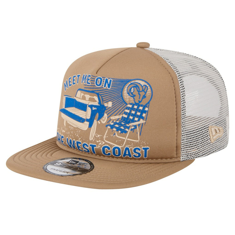 Los Angeles Rams New Era Meet Me 9FIFTY Snapback Hat - Tan online