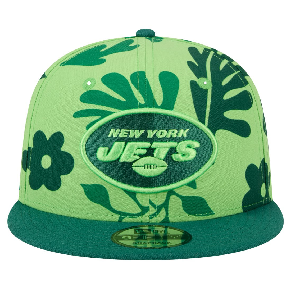 New York Jets New Era Leafy 9FIFTY Snapback Hat - Light Green for sale