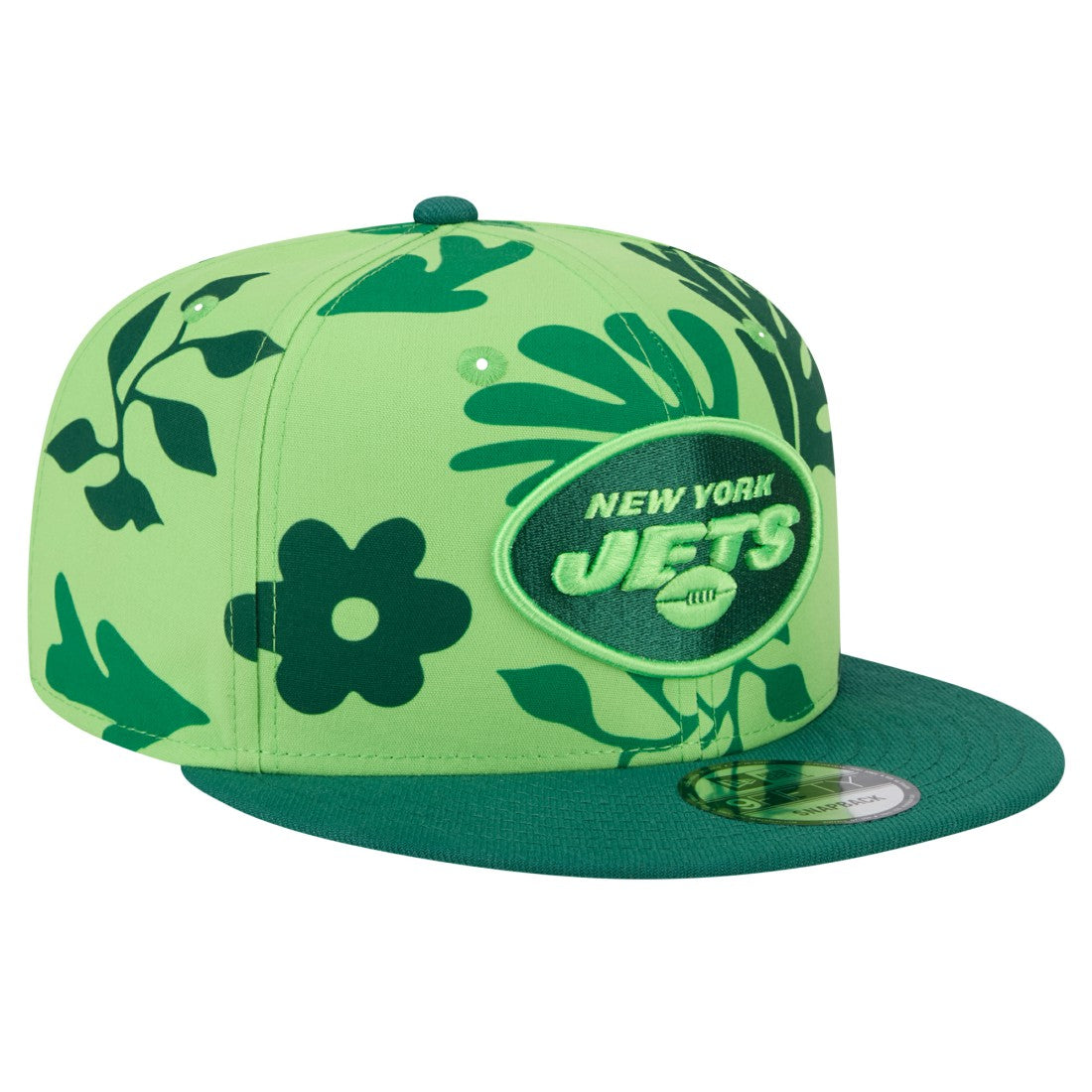 New York Jets New Era Leafy 9FIFTY Snapback Hat - Light Green for sale