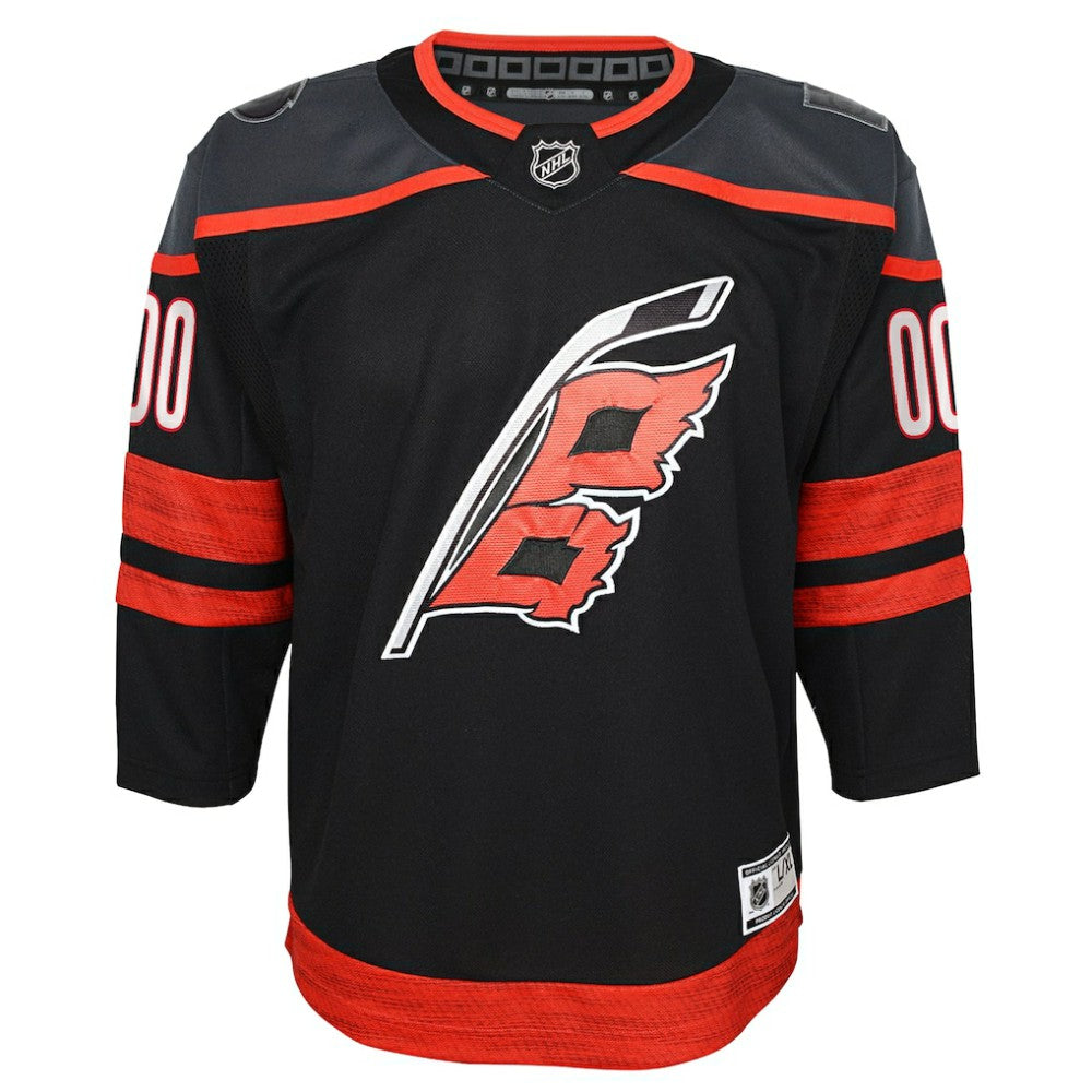 Carolina Hurricanes Youth Home Premier Custom Jersey Black