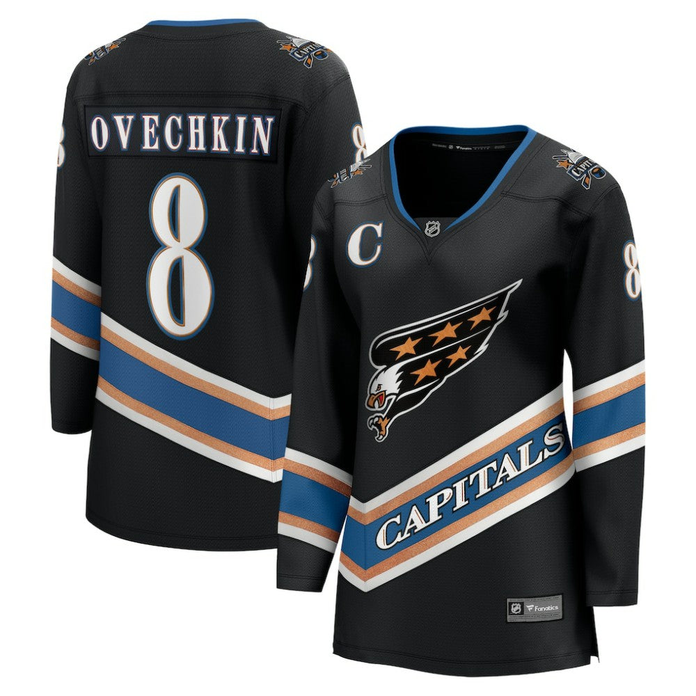 Alexander Ovechkin Washington Capitals Fanatics Women's 50th Anniversary Breakaway Jersey Black