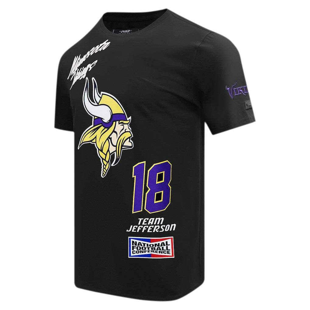 Justin Jefferson Minnesota Vikings Pro Standard Fast Lane Name & Number Player T-Shirt - Black for sale