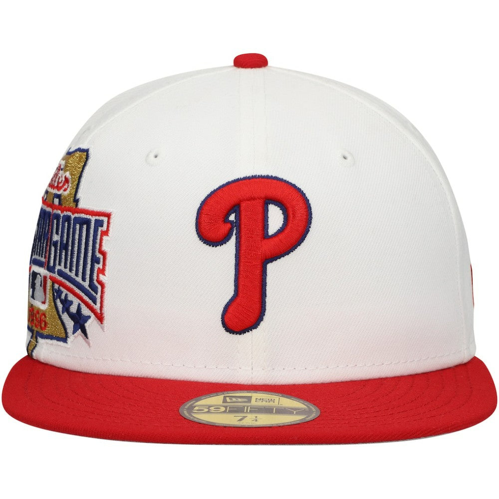 Philadelphia Phillies Major Sidepatch 59FIFTY Fitted Hat - White/Red | New Era