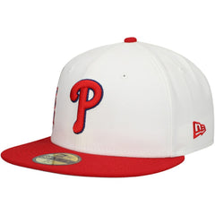 Philadelphia Phillies Major Sidepatch 59FIFTY Fitted Hat - White/Red | New Era