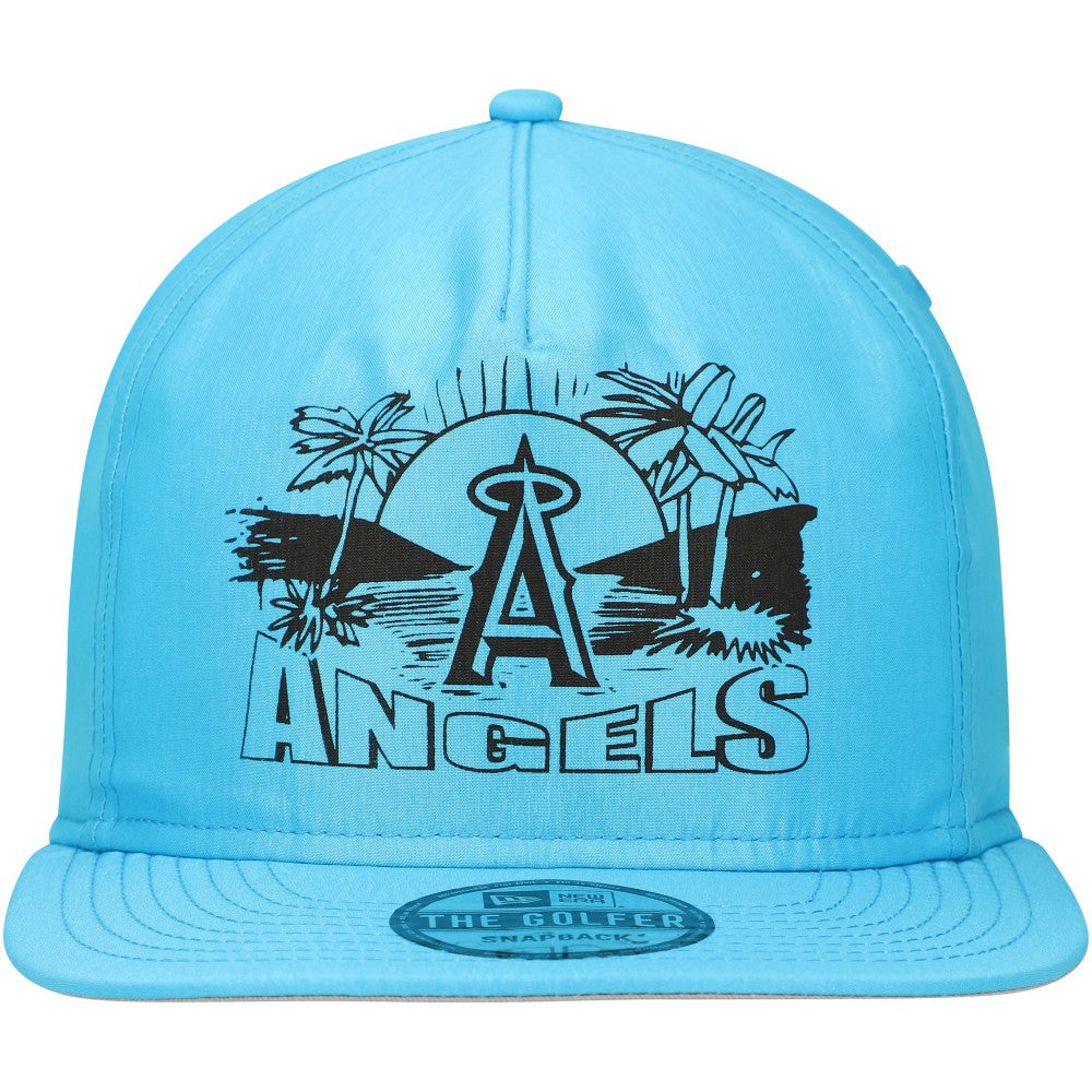 Los Angeles Angels Neon Golfer Snapback Hat - Blue | New Era