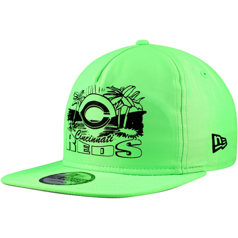 Cincinnati Reds Neon Golfer Snapback Hat - Green | New Era