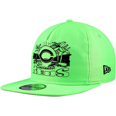 Cincinnati Reds Neon Golfer Snapback Hat - Green | New Era