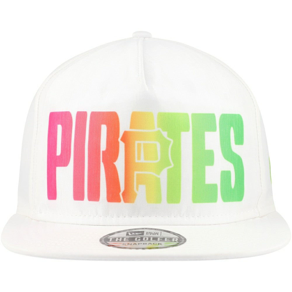 Pittsburgh Pirates Spring Spectrum Golfer Snapback Hat - White | New Era