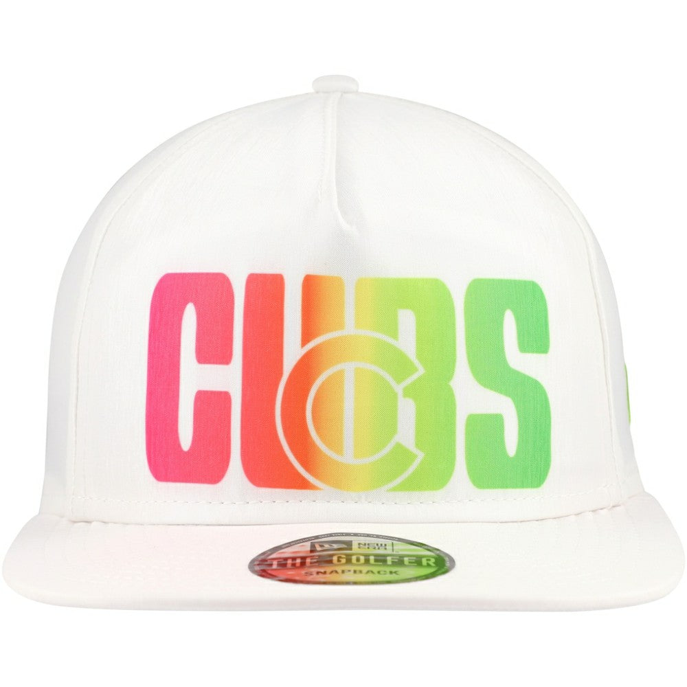 Chicago Cubs Spring Spectrum Golfer Snapback Hat - White | New Era