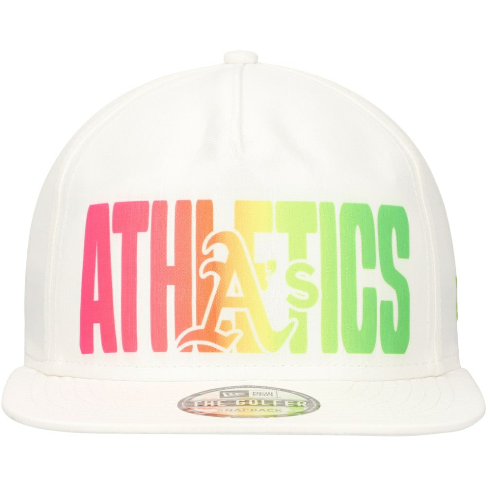 Athletics Spring Spectrum Golfer Snapback Hat - White | New Era