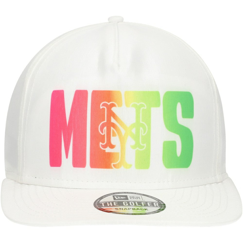 New York Mets Spring Spectrum Golfer Snapback Hat - White | New Era