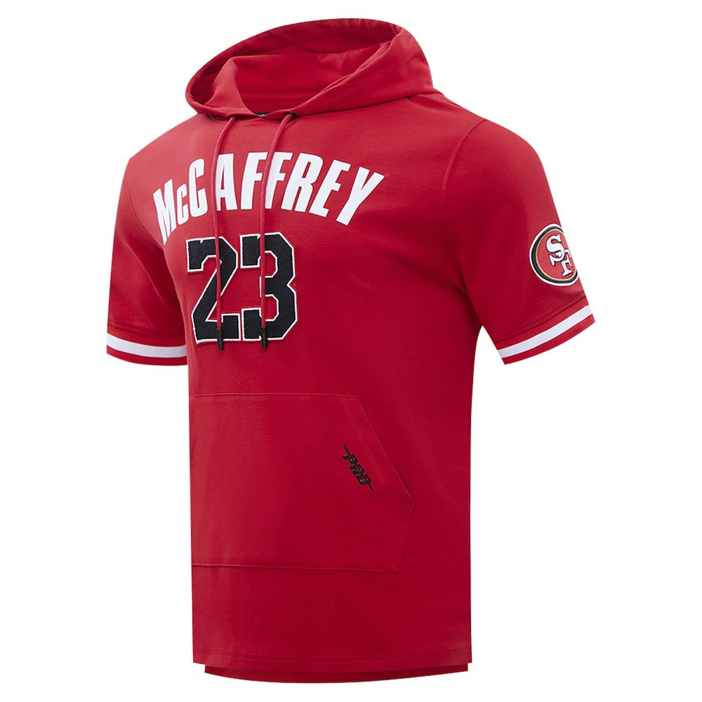Christian McCaffrey San Francisco 49ers Pro Standard Player Name & Number Hoodie T-Shirt - Scarlet online