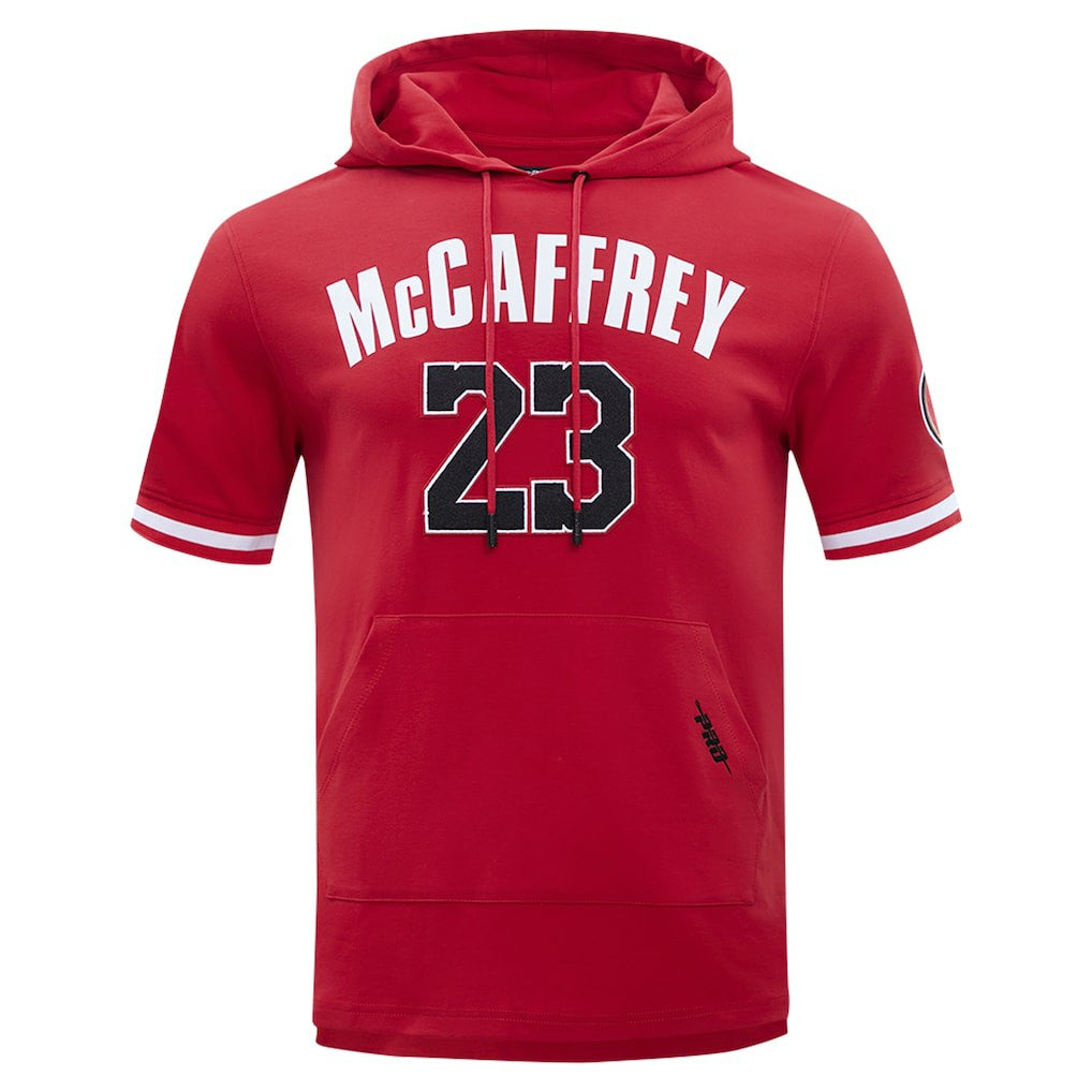 Christian McCaffrey San Francisco 49ers Pro Standard Player Name & Number Hoodie T-Shirt - Scarlet online