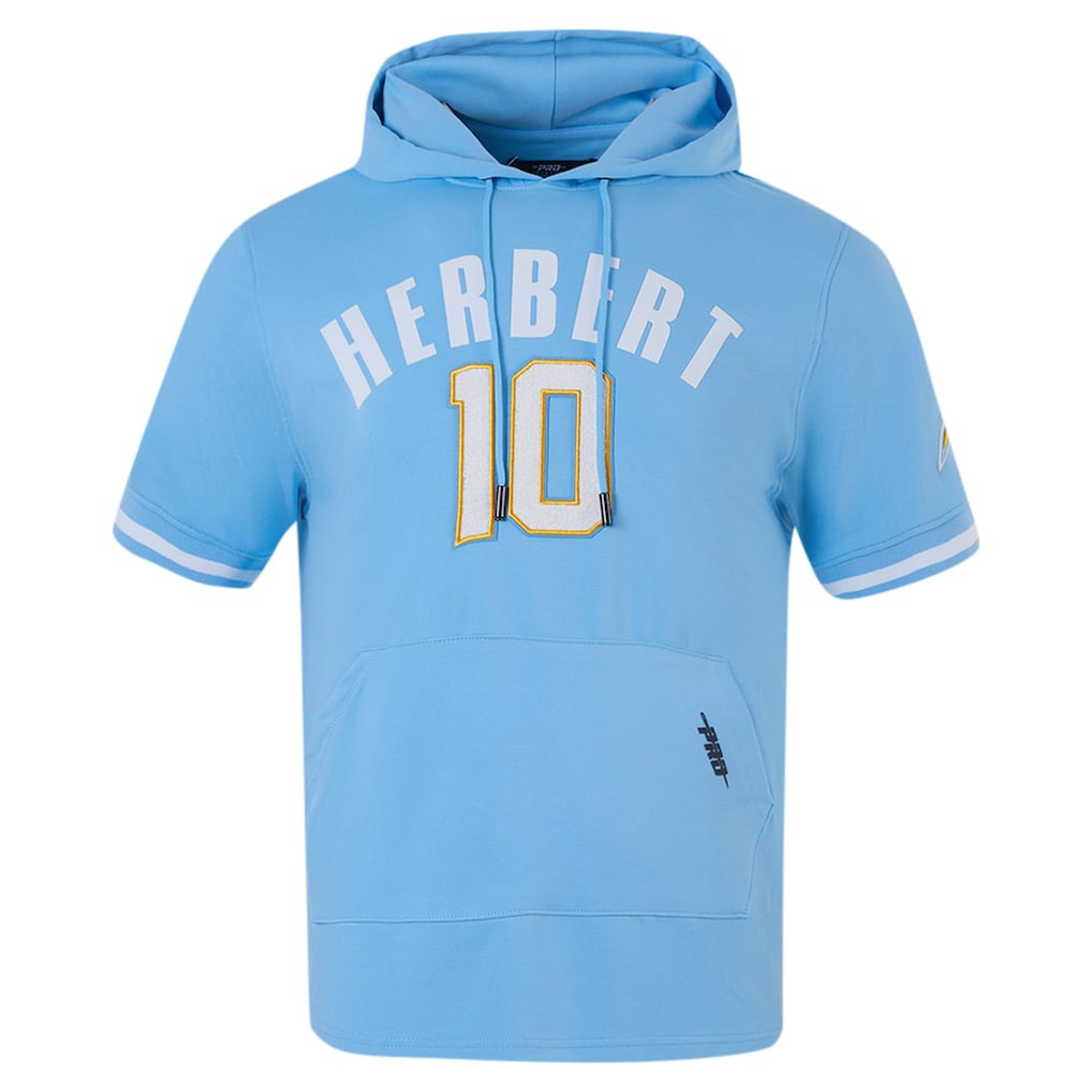 Justin Herbert Los Angeles Chargers Pro Standard Player Name & Number Hoodie T-Shirt - Powder Blue for sale
