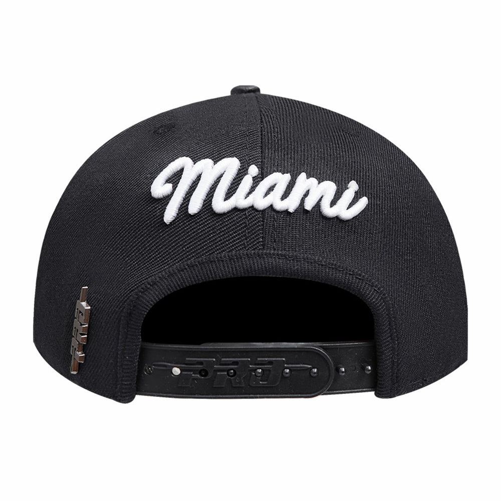 Miami Heat Pro Standard Paint the City Pinch Front Snapback Hat - Black online