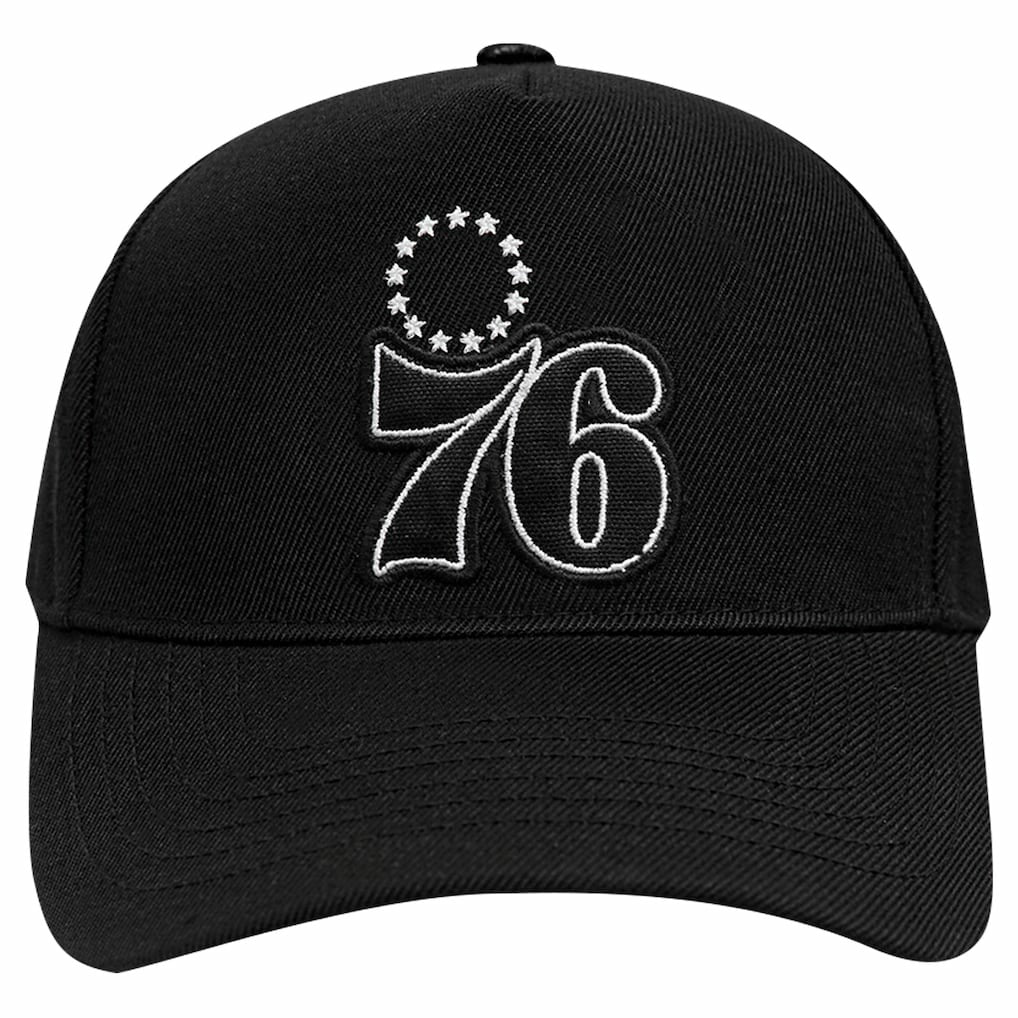 Philadelphia 76ers Pro Standard Paint the City Pinch Front Snapback Hat - Black shop