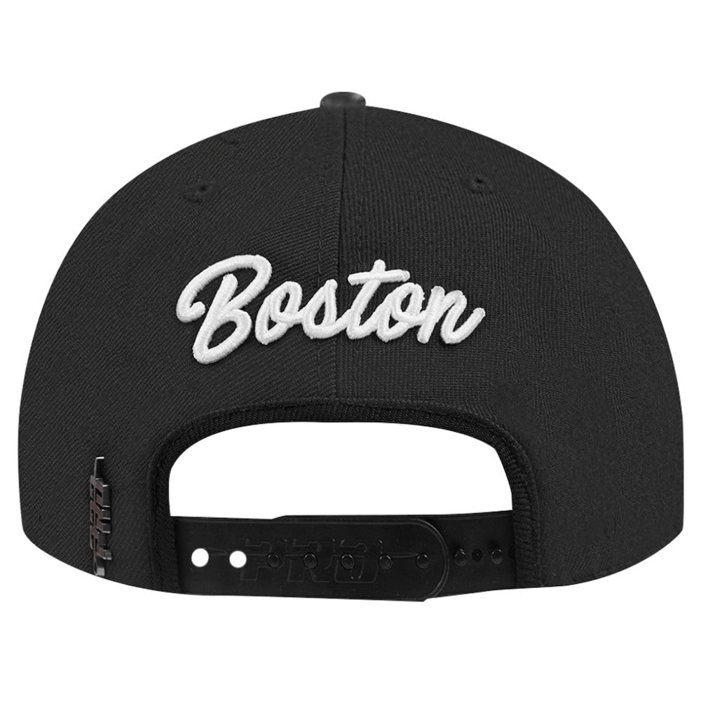 Boston Bruins Pro Standard Paint the City Pinch Front Snapback Hat Black