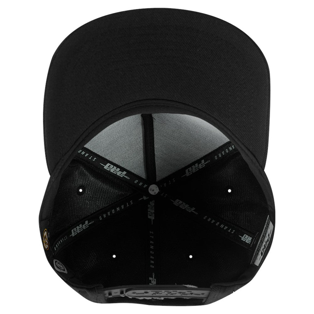 Boston Bruins Pro Standard Paint the City Pinch Front Snapback Hat Black