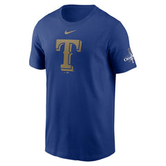 Texas Rangers 2024 Gold Collection Logo T-Shirt - Royal | Nike