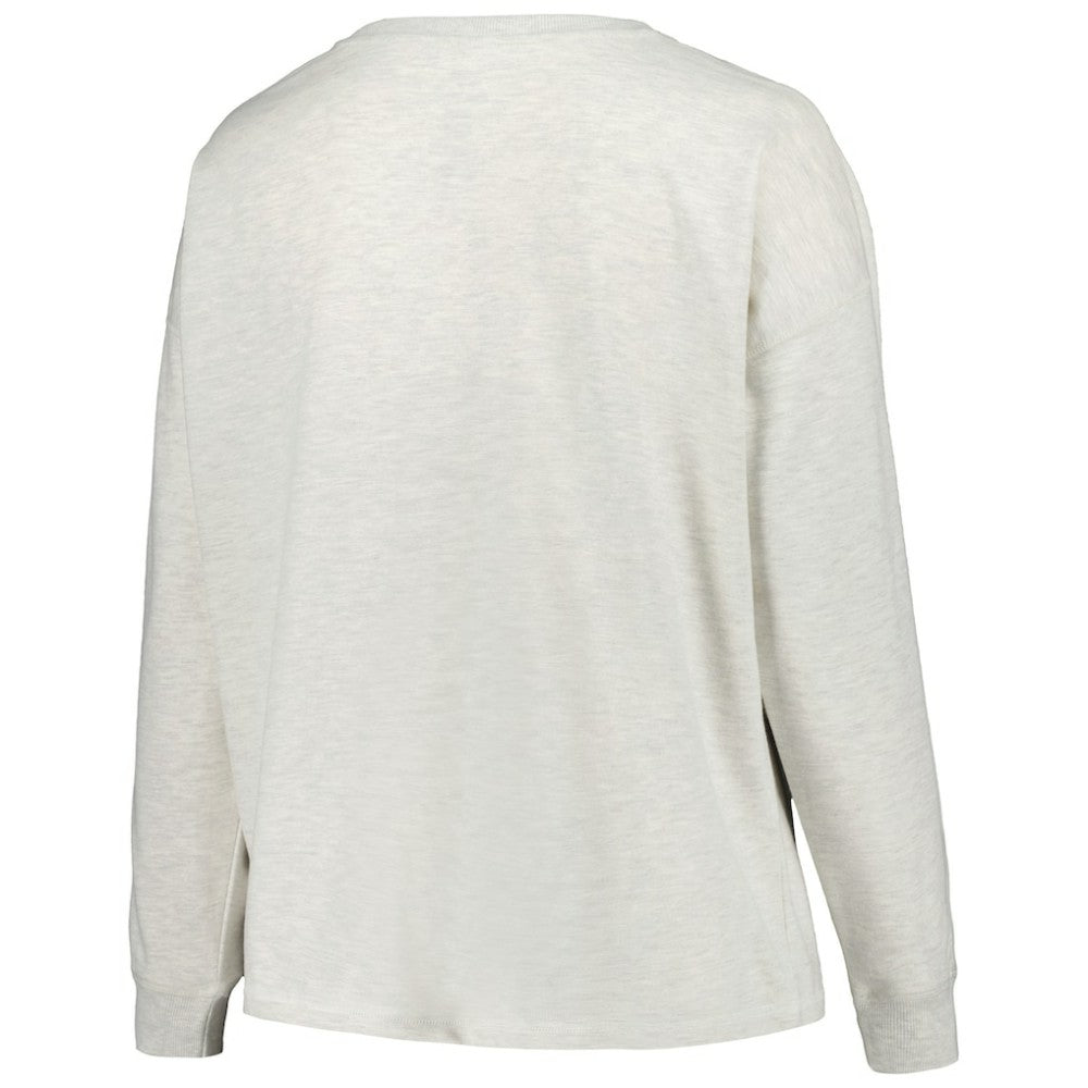 Houston Astros Profile Women's Plus Size French Terry Pullover Sweatshirt - Oatmeal