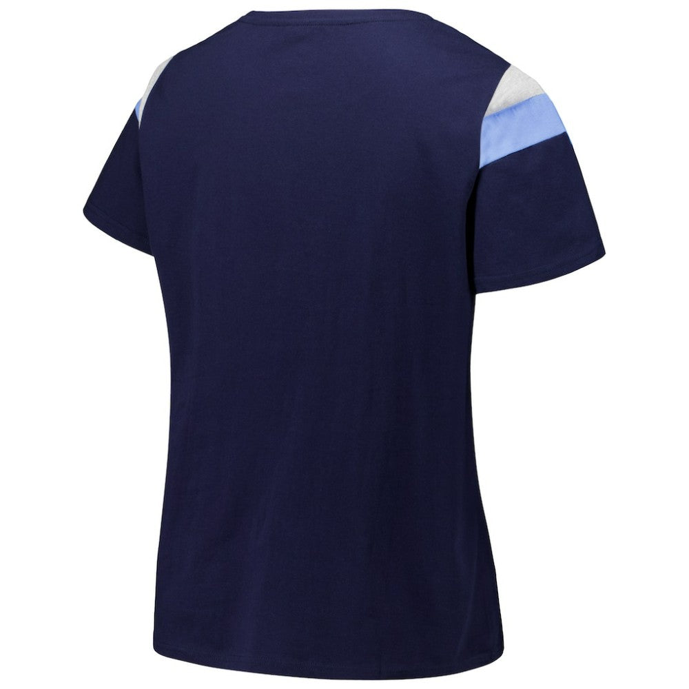 Tampa Bay Rays Profile Women's Plus Size Scoop Neck T-Shirt - Navy