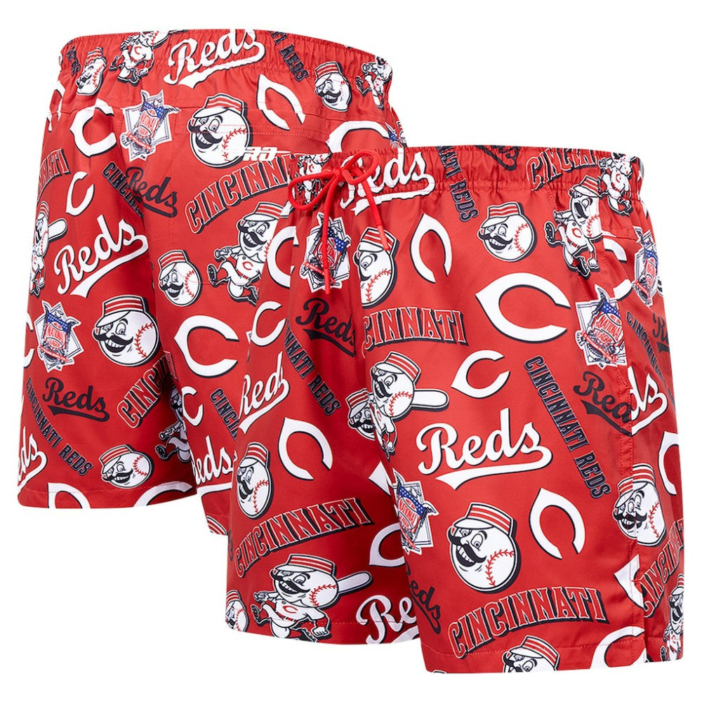 Cincinnati Reds Pro Standard Toss Logo Woven Shorts - Black