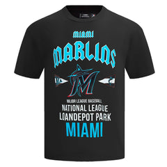 Miami Marlins Pro Standard Oversized City Tour T-Shirt - Black