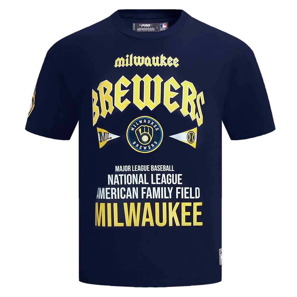 Milwaukee Brewers Pro Standard Oversized City Tour T-Shirt - Navy