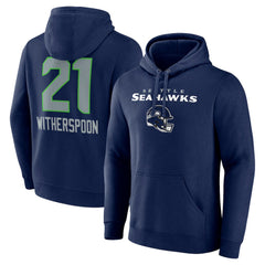Devon Witherspoon Seattle Seahawks Team Wordmark Player Name & Number Pullover Hoodie - College Navy outlet