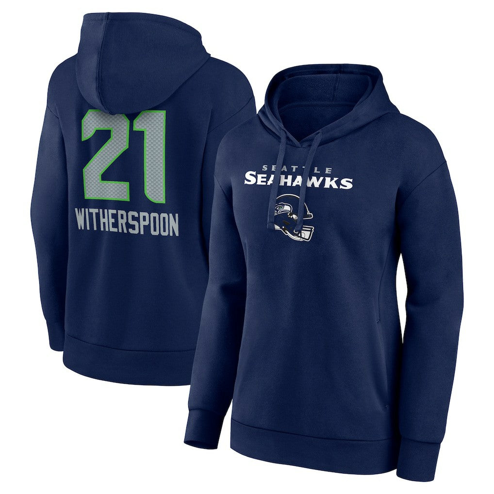Devon Witherspoon Seattle Seahawks Women's Team Wordmark Player Name & Number Pullover Hoodie - College Navy outlet