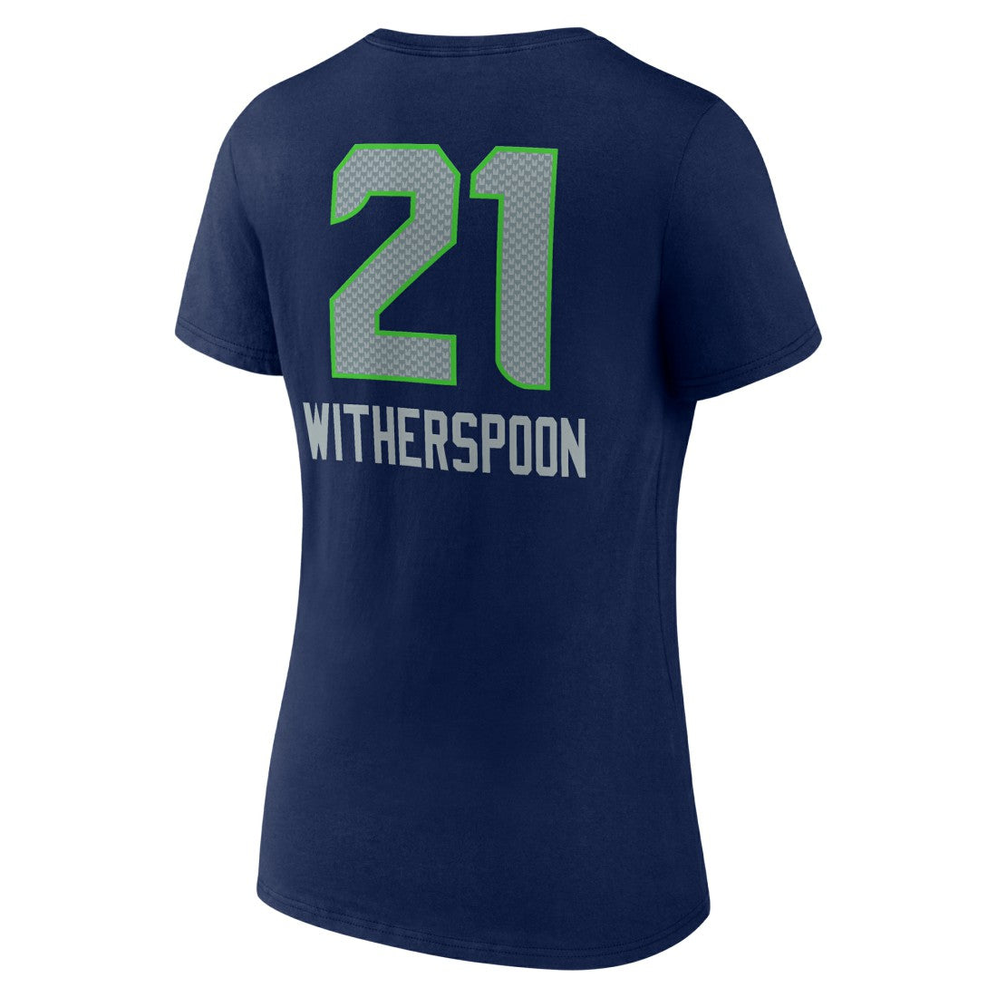 Devon Witherspoon Seattle Seahawks Women's Team Wordmark Player Name & Number V-Neck T-Shirt - College Navy on sale