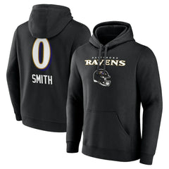 Roquan Smith Baltimore Ravens Team Wordmark Player Name & Number Pullover Hoodie - Black cheap