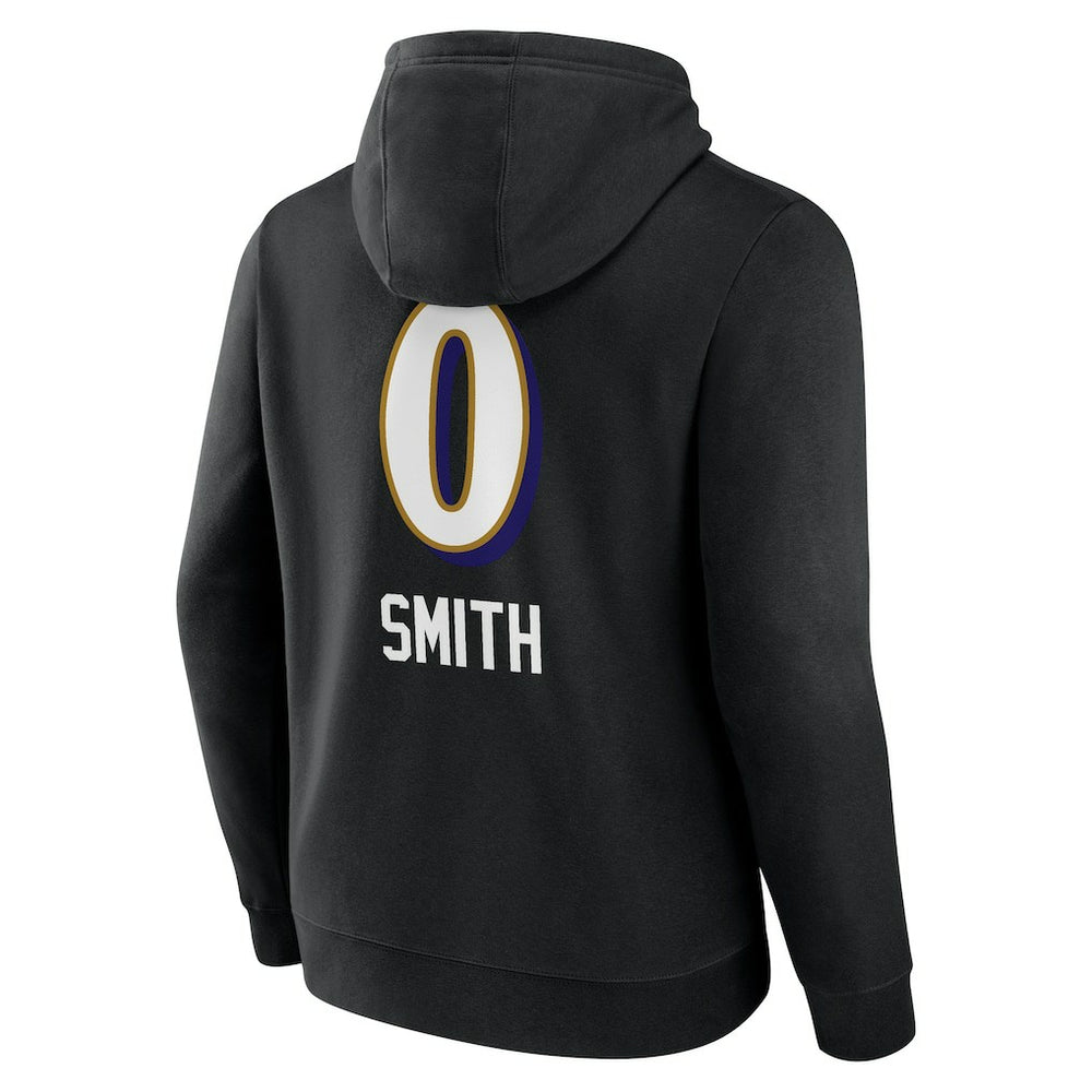 Roquan Smith Baltimore Ravens Team Wordmark Player Name & Number Pullover Hoodie - Black cheap