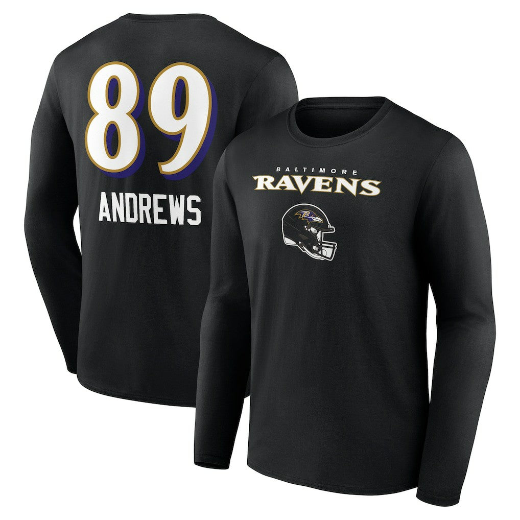 Mark Andrews Baltimore Ravens Team Wordmark Player Name & Number Long Sleeve T-Shirt - Black outlet