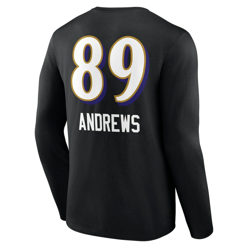 Mark Andrews Baltimore Ravens Team Wordmark Player Name & Number Long Sleeve T-Shirt - Black outlet