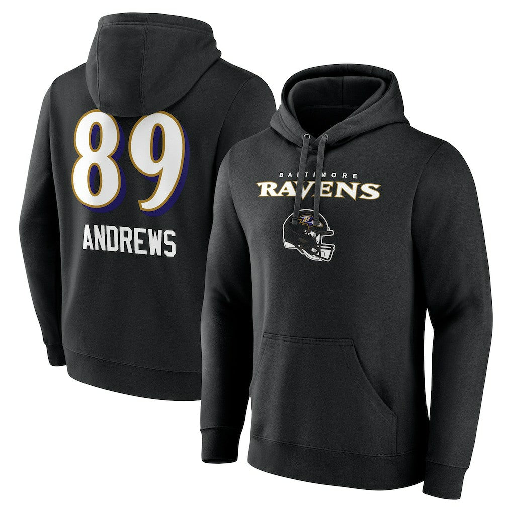 Mark Andrews Baltimore Ravens Team Wordmark Player Name & Number Pullover Hoodie - Black cheap