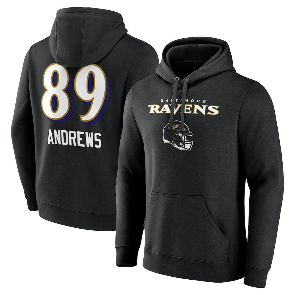Mark Andrews Baltimore Ravens Team Wordmark Player Name & Number Pullover Hoodie - Black cheap