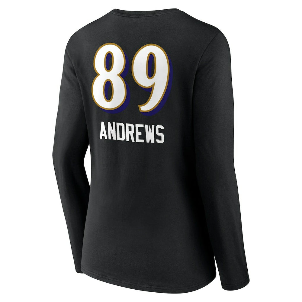 Mark Andrews Baltimore Ravens Women's Team Wordmark Player Name & Number Long Sleeve V-Neck T-Shirt - Black online