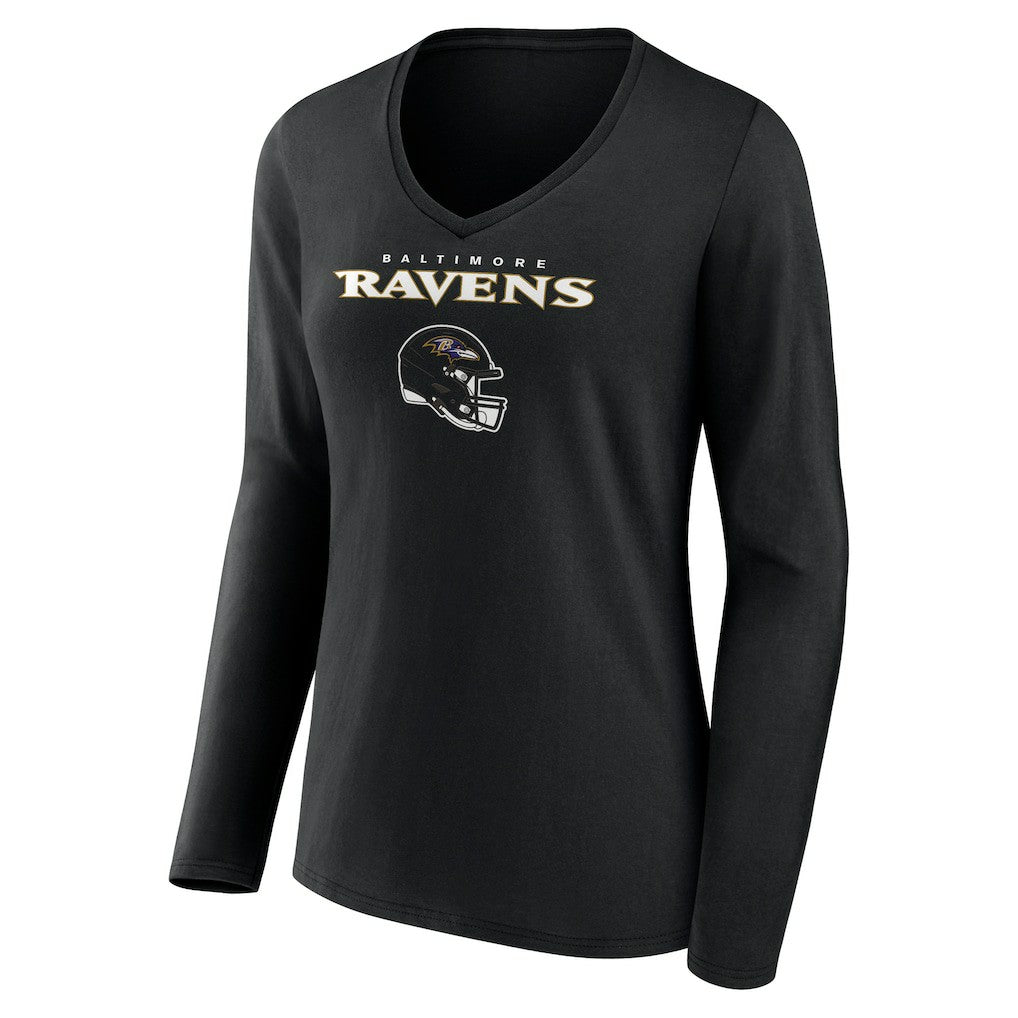 Kyle Hamilton Baltimore Ravens Women's Team Wordmark Player Name & Number Long Sleeve V-Neck T-Shirt - Black sale