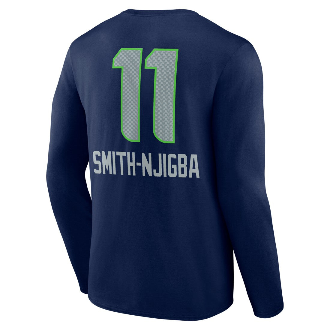 Jaxon Smith-Njigba Seattle Seahawks Team Wordmark Player Name & Number Long Sleeve T-Shirt - College Navy outlet