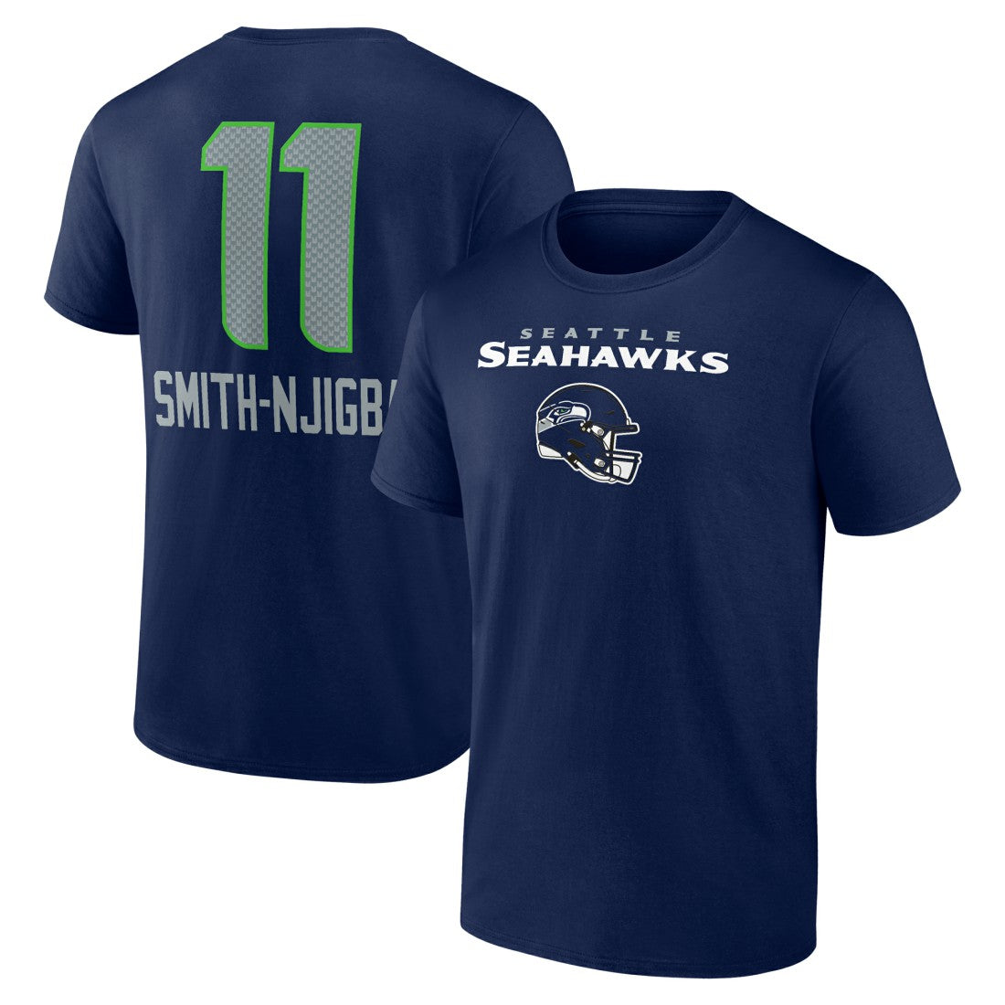Jaxon Smith-Njigba Seattle Seahawks Team Wordmark Player Name & Number T-Shirt - College Navy discount